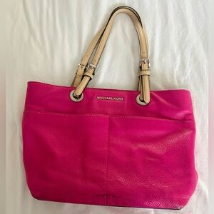 Michael Kors Fuchsia Leather Tote